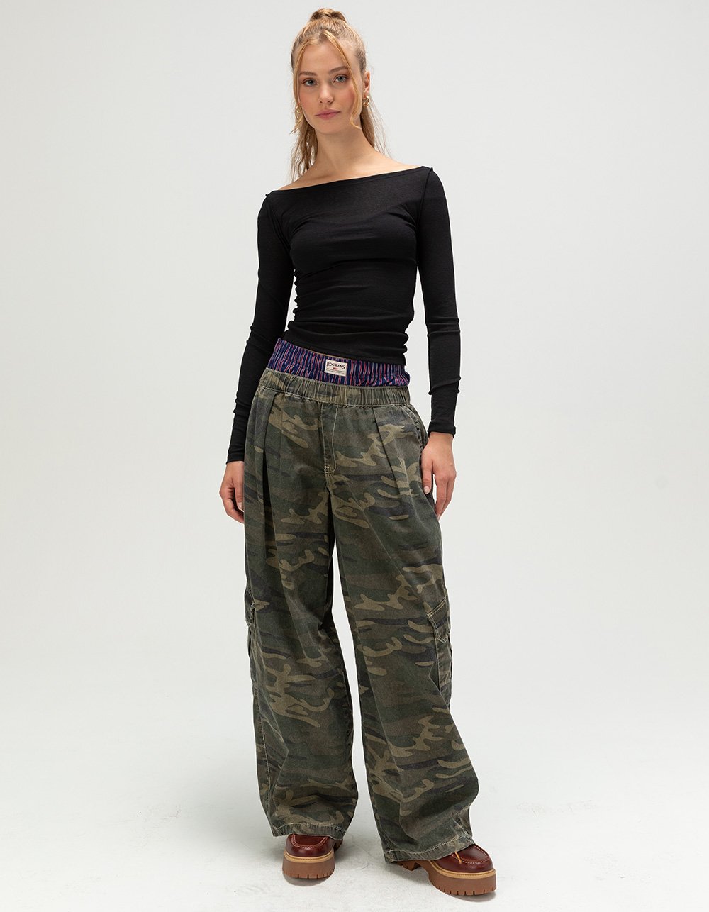 BDG Urban Outfitters NAVY Striped Womens Boxer Shorts - COMBO