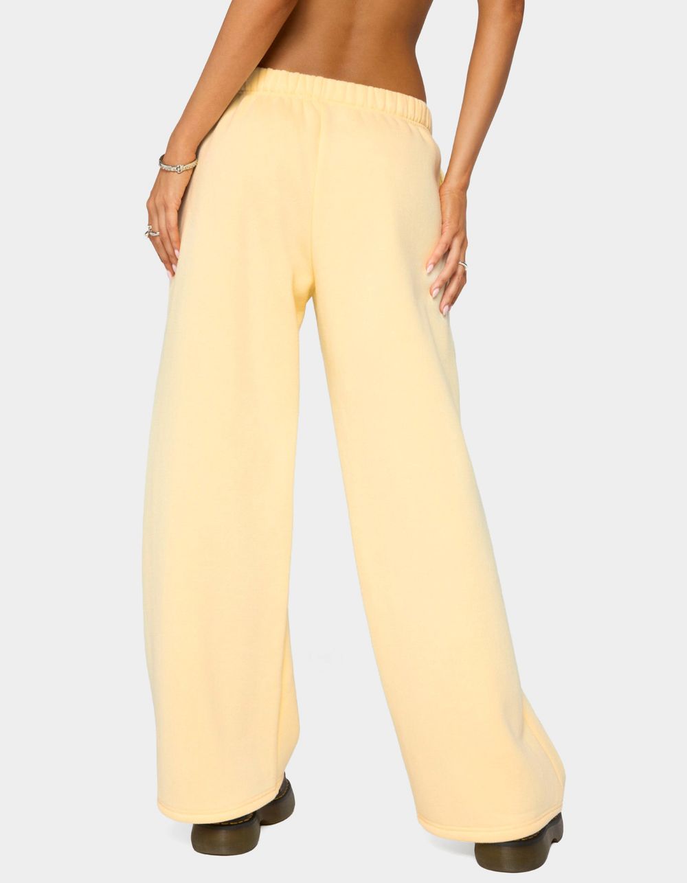 Edikted West Coast Sweatpants - LT YELLOW