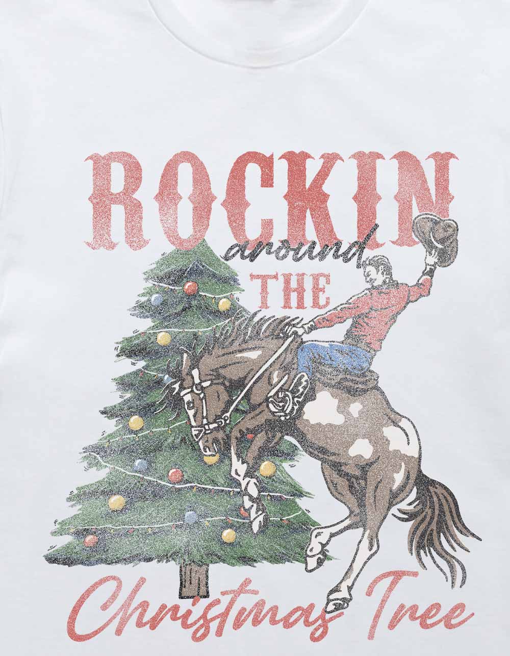 COWBOY Rockin Around The Tree Unisex Tee - WHITE