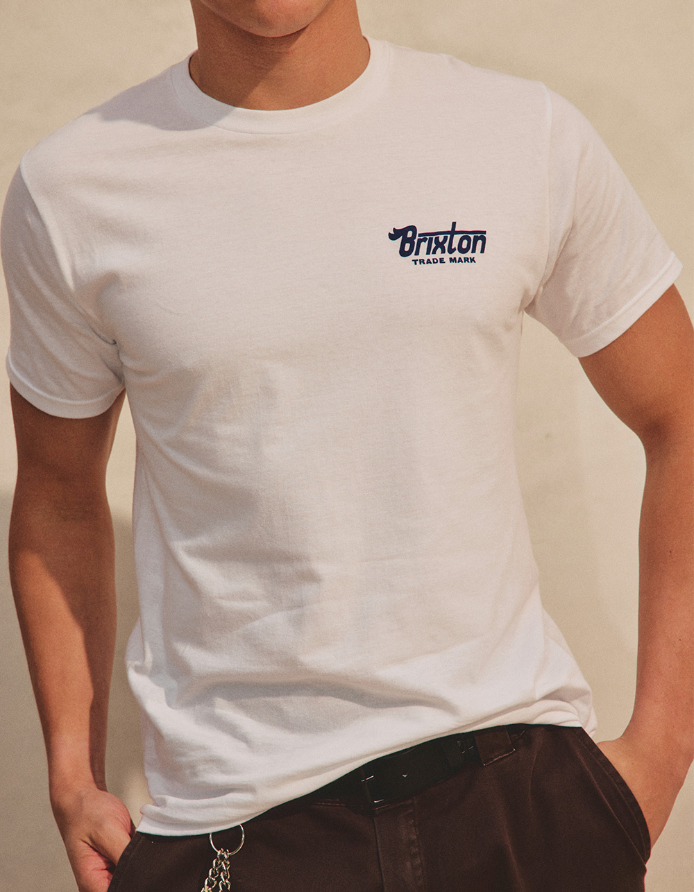 BRIXTON Gusto Mens Tee - WHITE