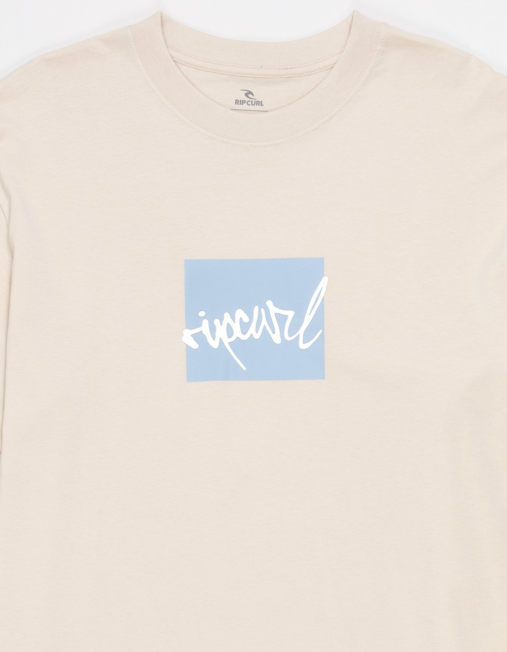 Rip CURL Script Icon Mens Loose Tee - CREAM