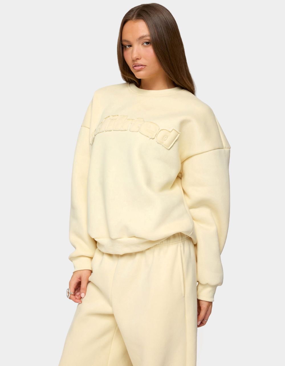 Edikted Jaylie Sweatshirt - LT YELLOW