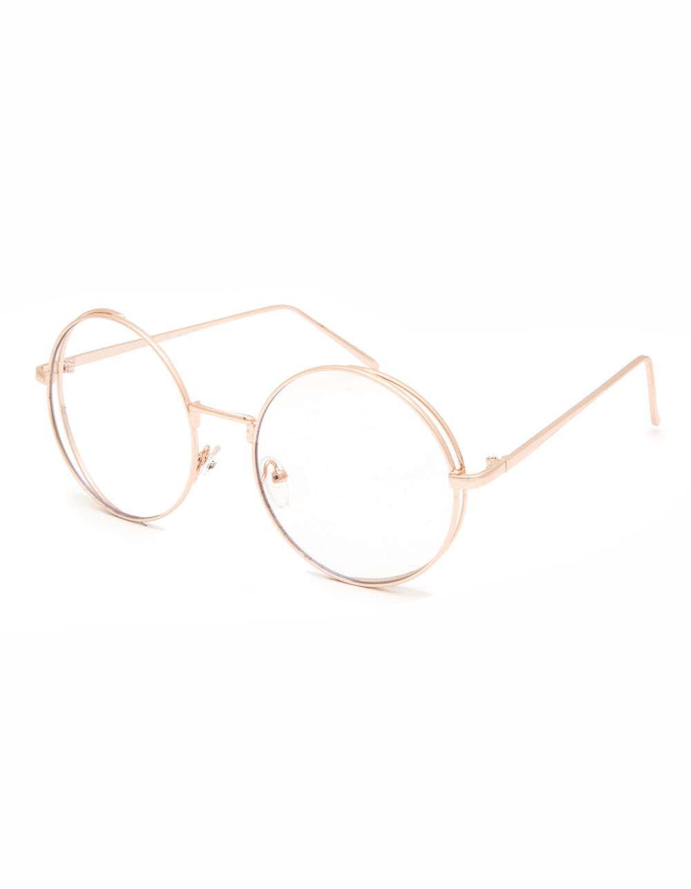 FULL TILT Clear Lens Round Glasses - GOLD | Tillys