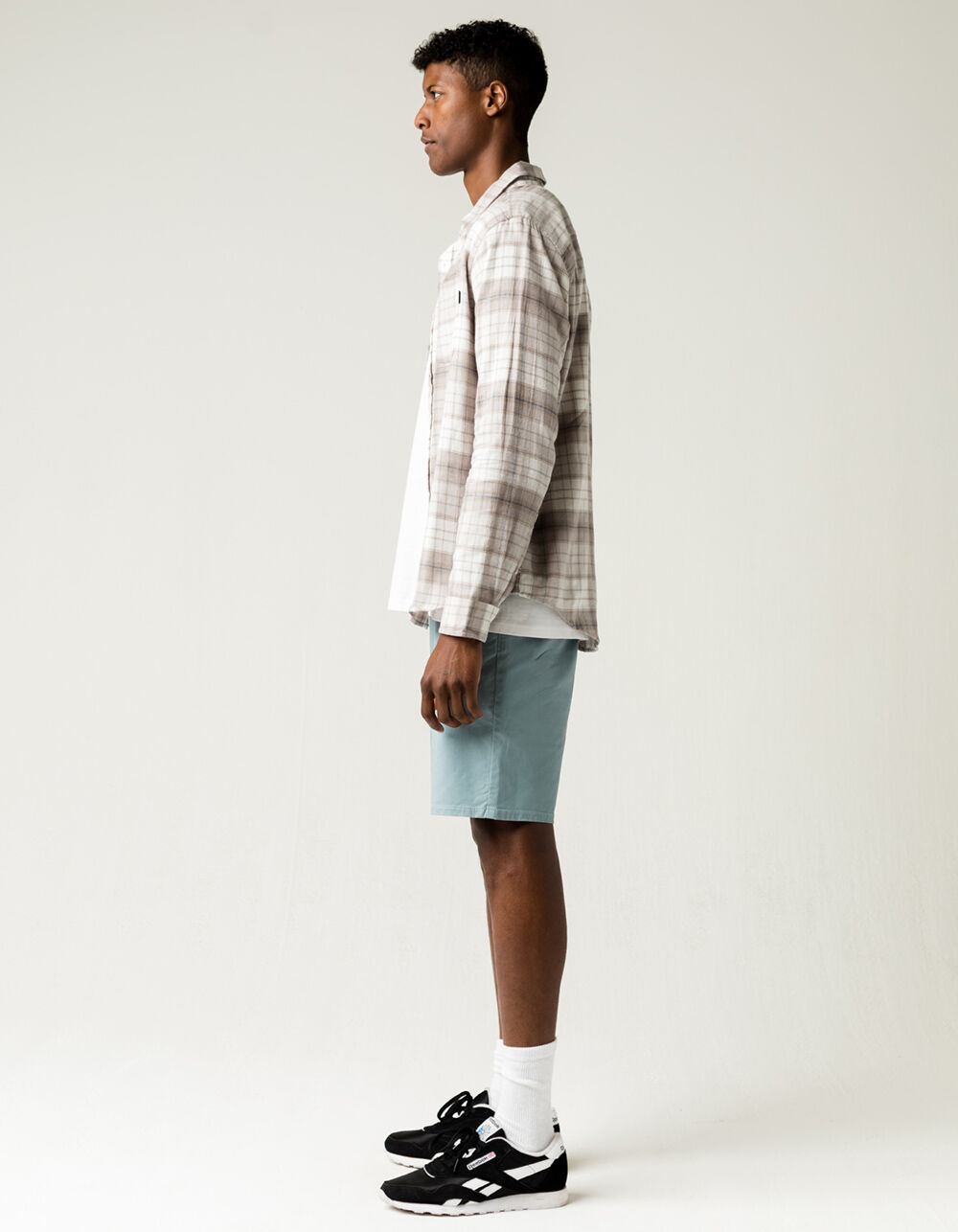 RSQ Mid Length Mens Black Chino Shorts DUSTY BLUE Tillys