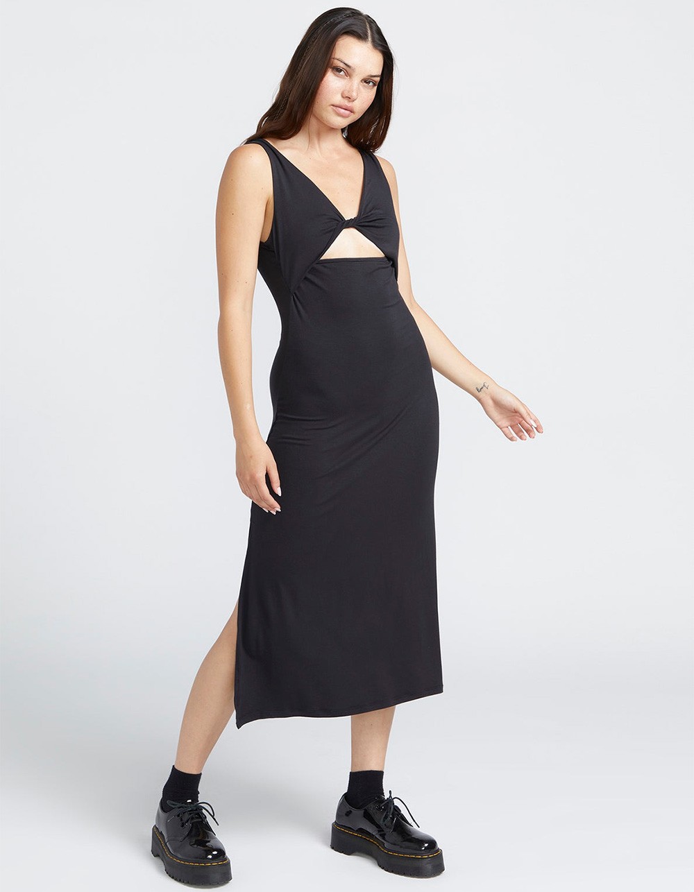 VOLCOM Stone Luz Womens Midi Dress - BLACK | Tillys