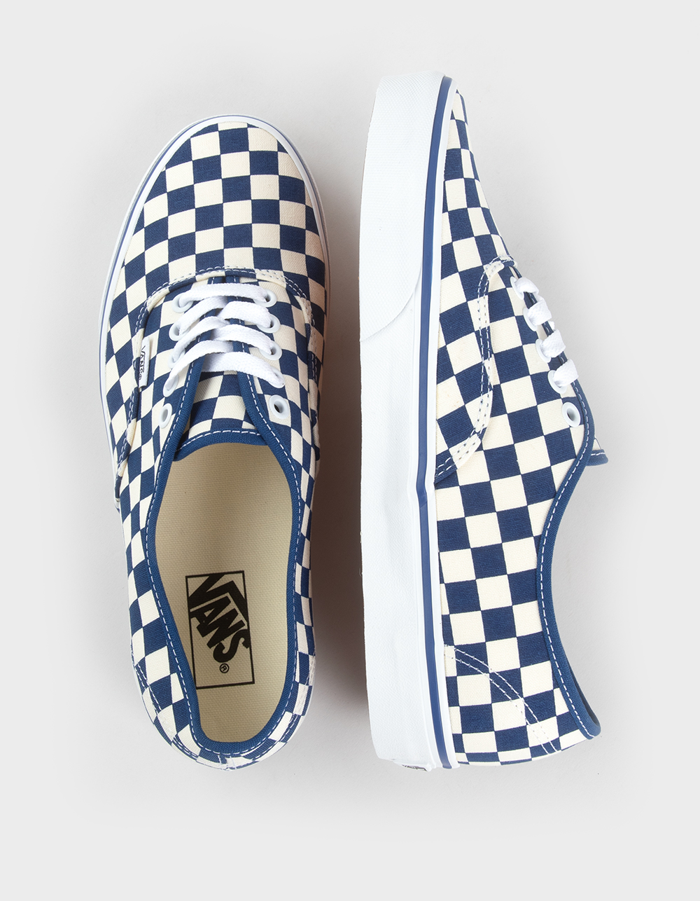 VANS Authentic Checkerboard Shoes - BLUE COMBO