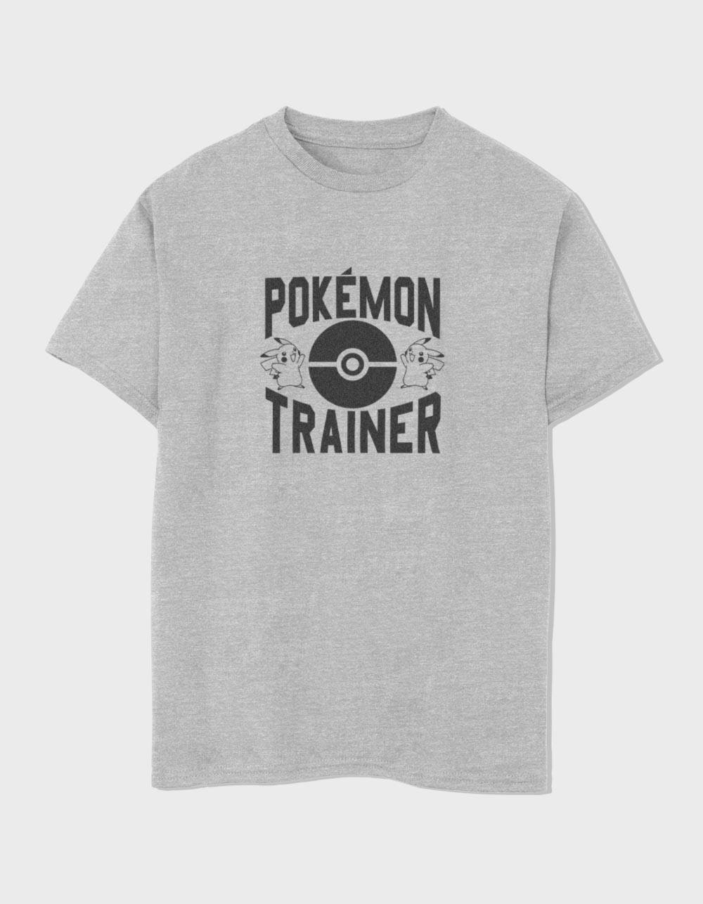 POKEMON Trainer Pikachu Unisex Kids Tee - HEATHER GRAY
