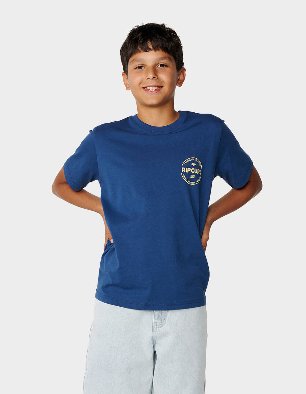 RIP CURL Staple Boys Tee - WASHED NAVY