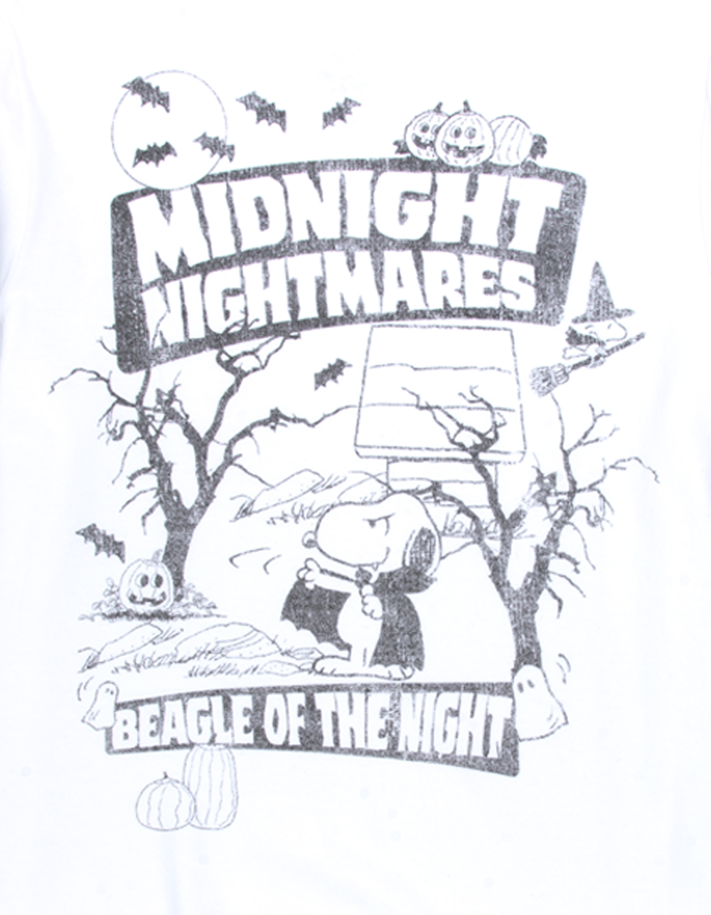 RSQ x Peanuts Midnight Mens Tee - WHITE