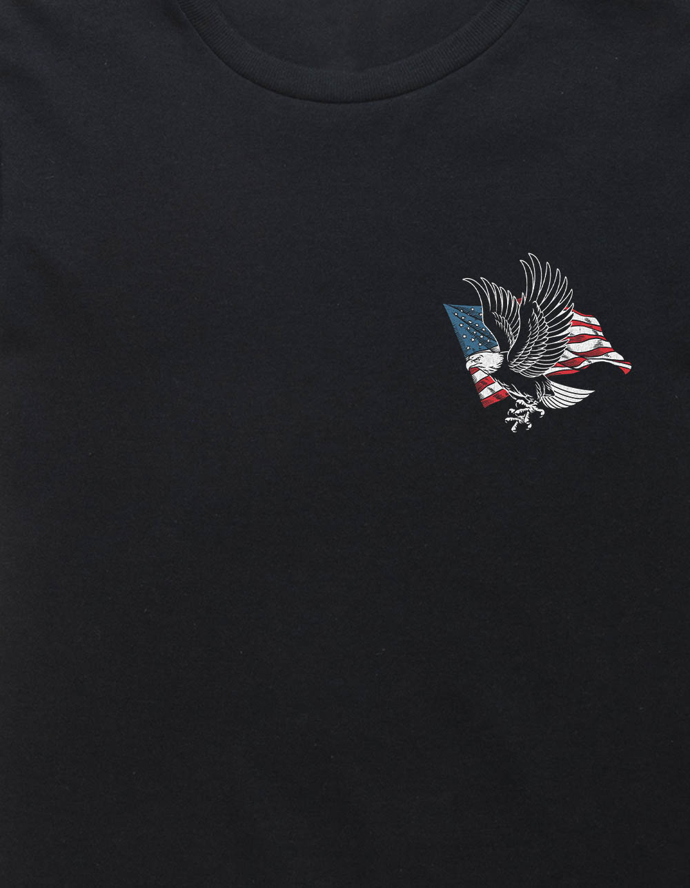 EAGLE Flag Unisex Kids Tee - BLACK