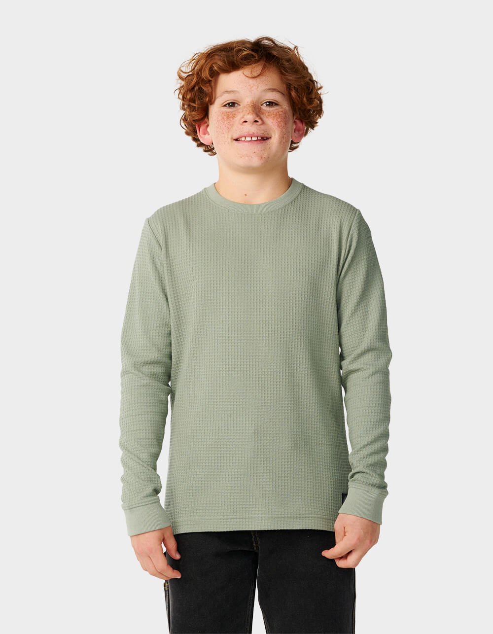 RIP CURL Premium Surf Waffle Boys Long Sleeve Tee