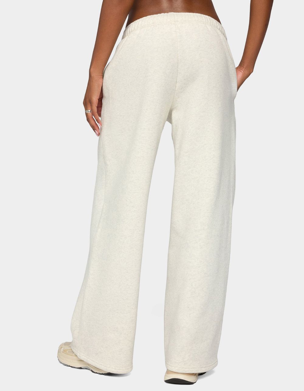 Edikted To You Wide Leg Sweatpants - LIGHT GRAY