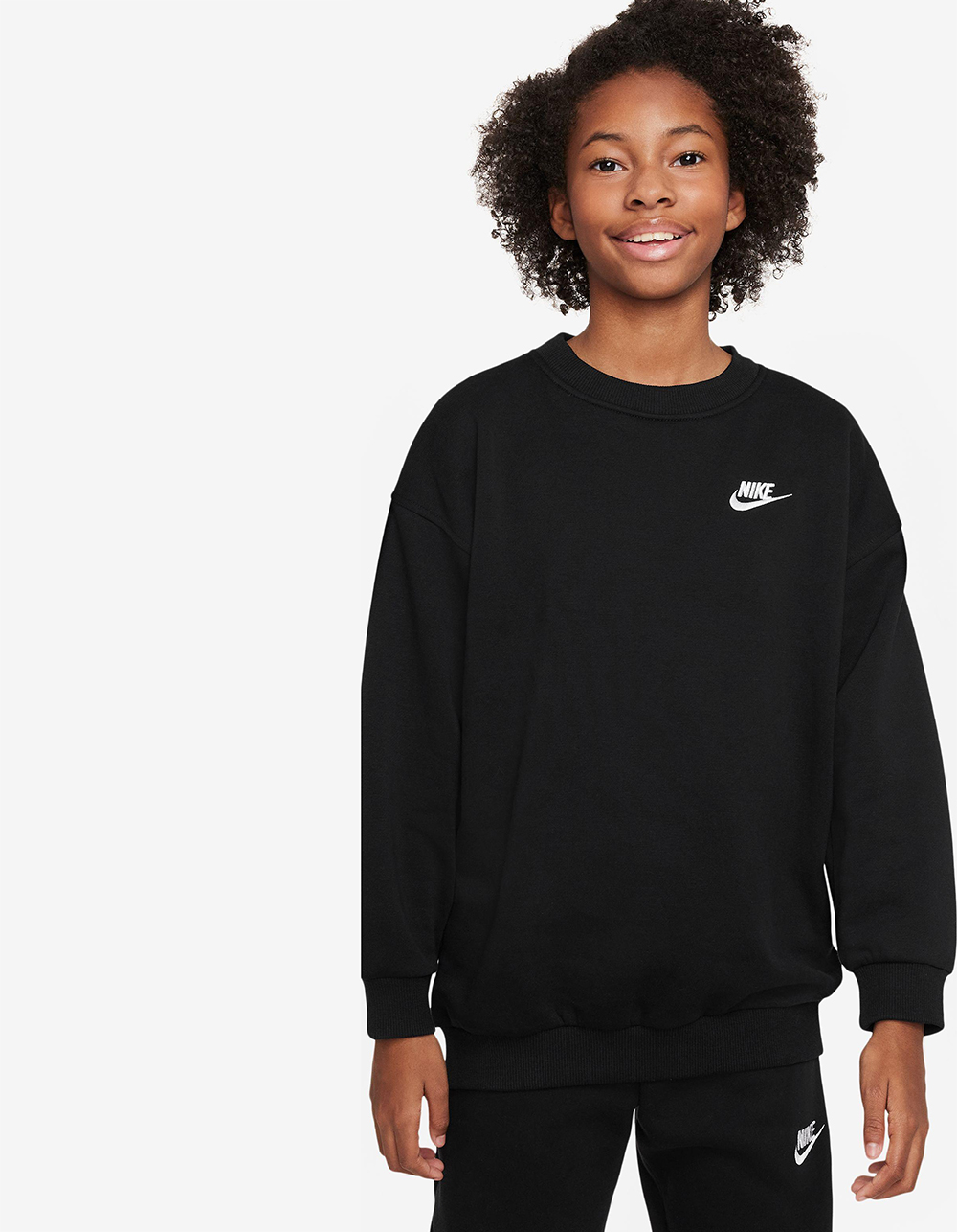 NIKE Sportswear Club Fleece Girls Sweatshirt - BLACK | Tillys