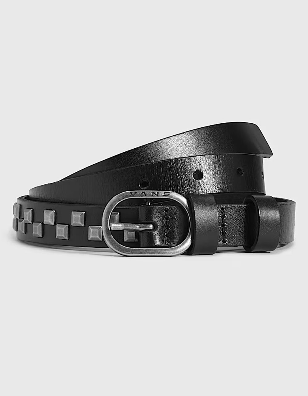 VANS Check Leather Belt - BLACK
