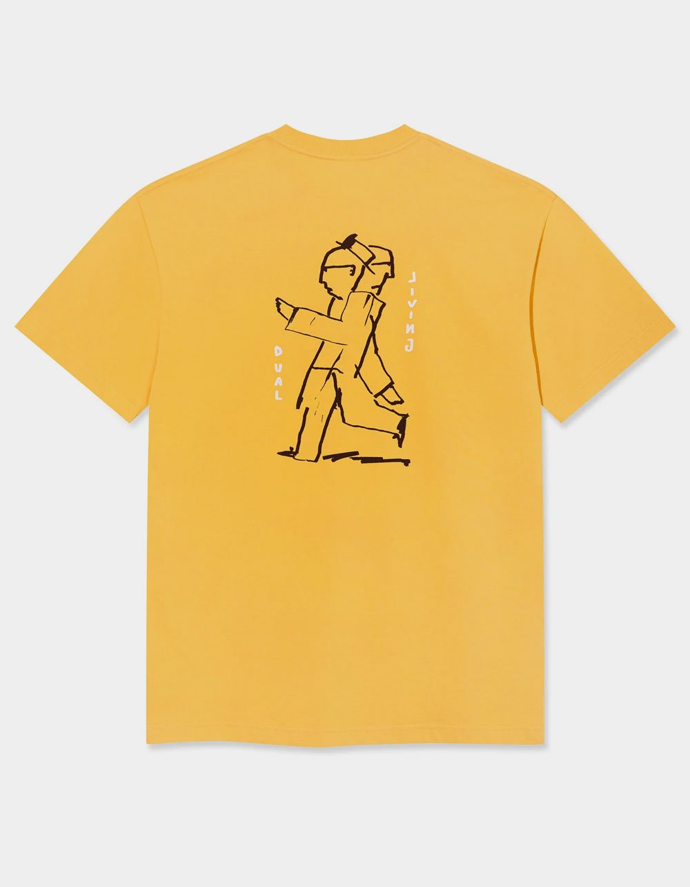 POLAR SKATE CO. Dual Living Mens Tee - YELLOW