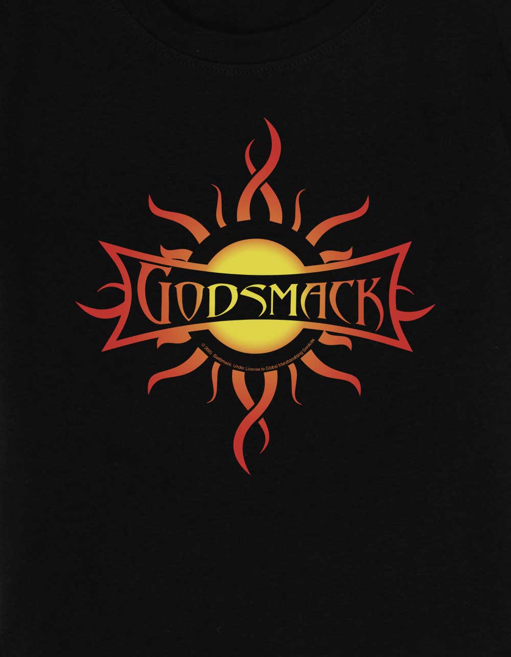 GODSMACK Sun Logo Womens Baby Tee - BLACK