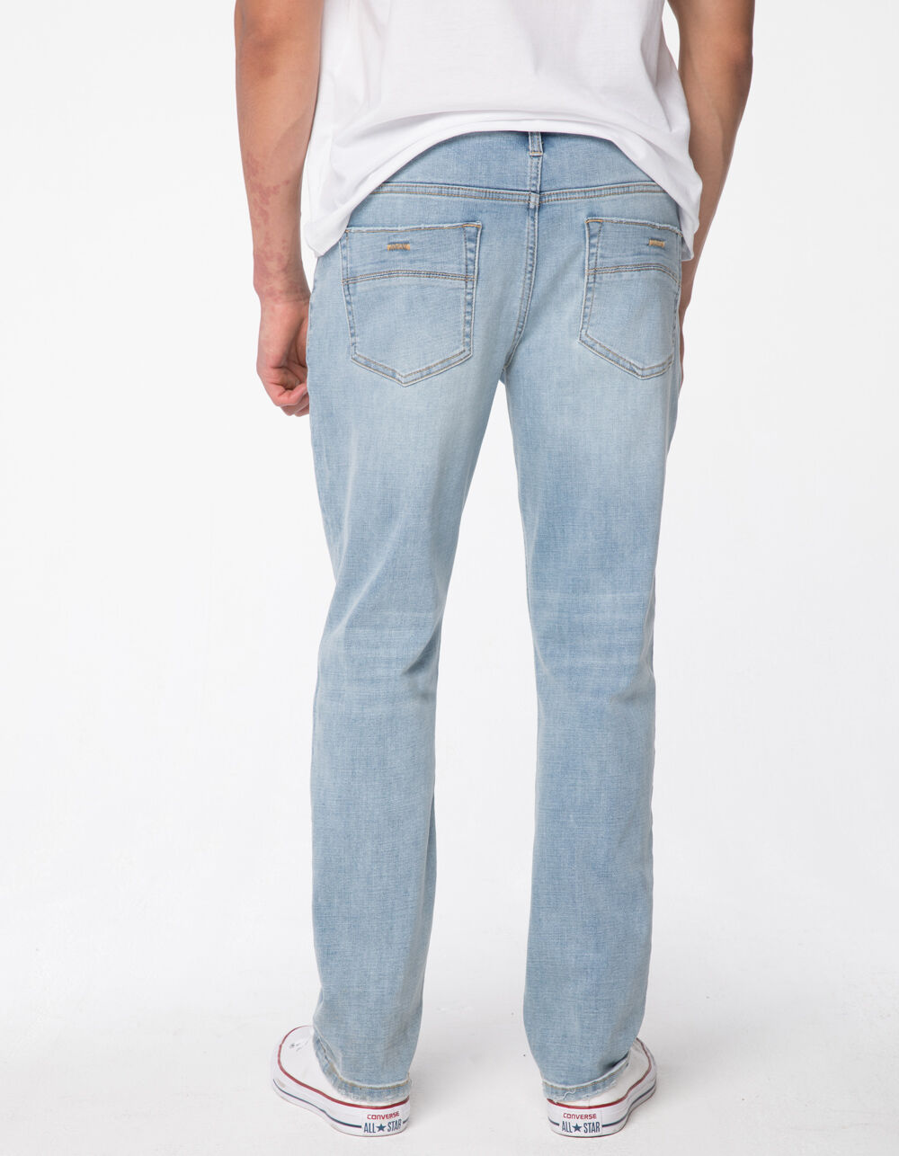 RSQ Mens Relaxed Taper Light Vintage Destroyed Jeans image number 3