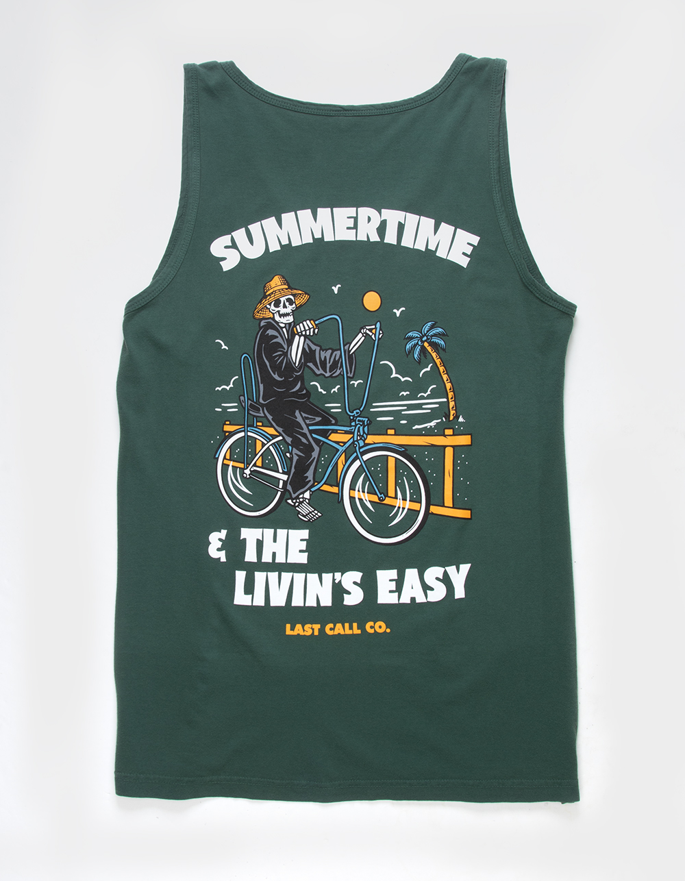 LAST CALL CO. Summertime Mens Tank Top DK GREEN Tillys