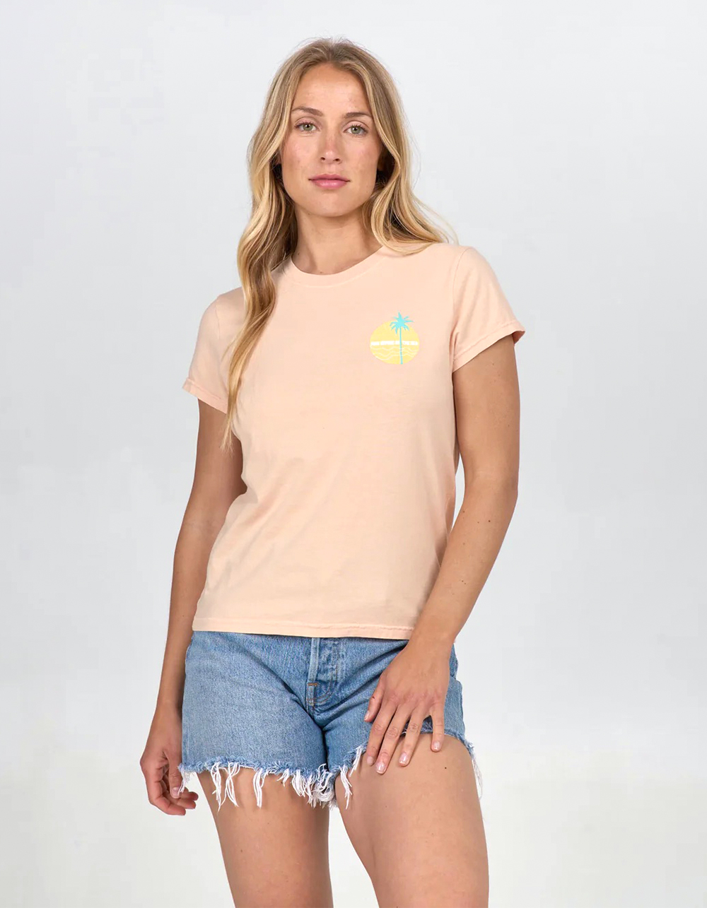SALTY CREW Simplicity Womens Tee - PEACH