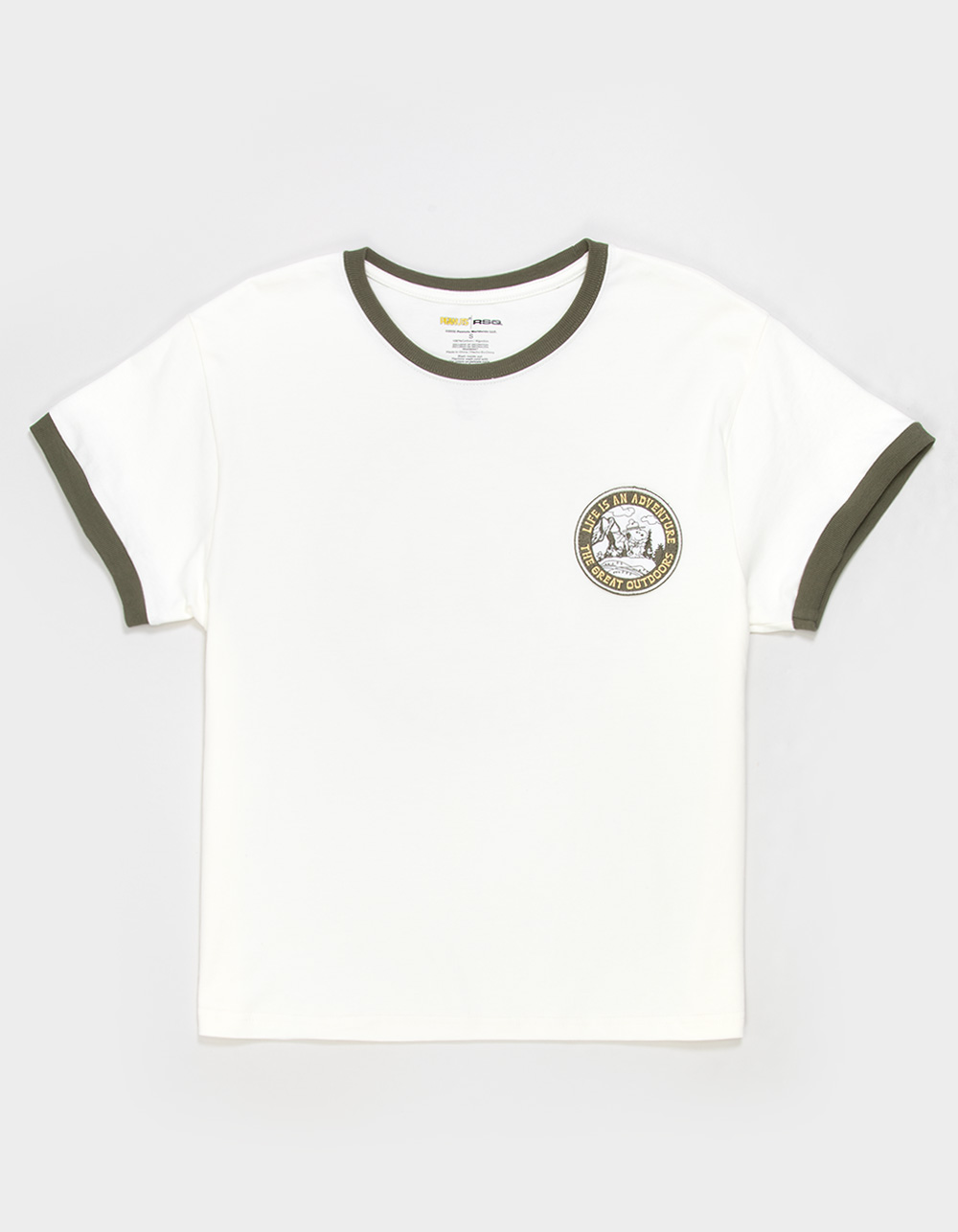 RSQ x Peanuts Outdoor Mens Shrunken Tee - OFF WHITE