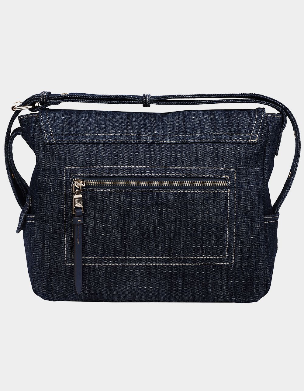 TRUE RELIGION Multi Patch Denim Messenger Bag - DK DENIM