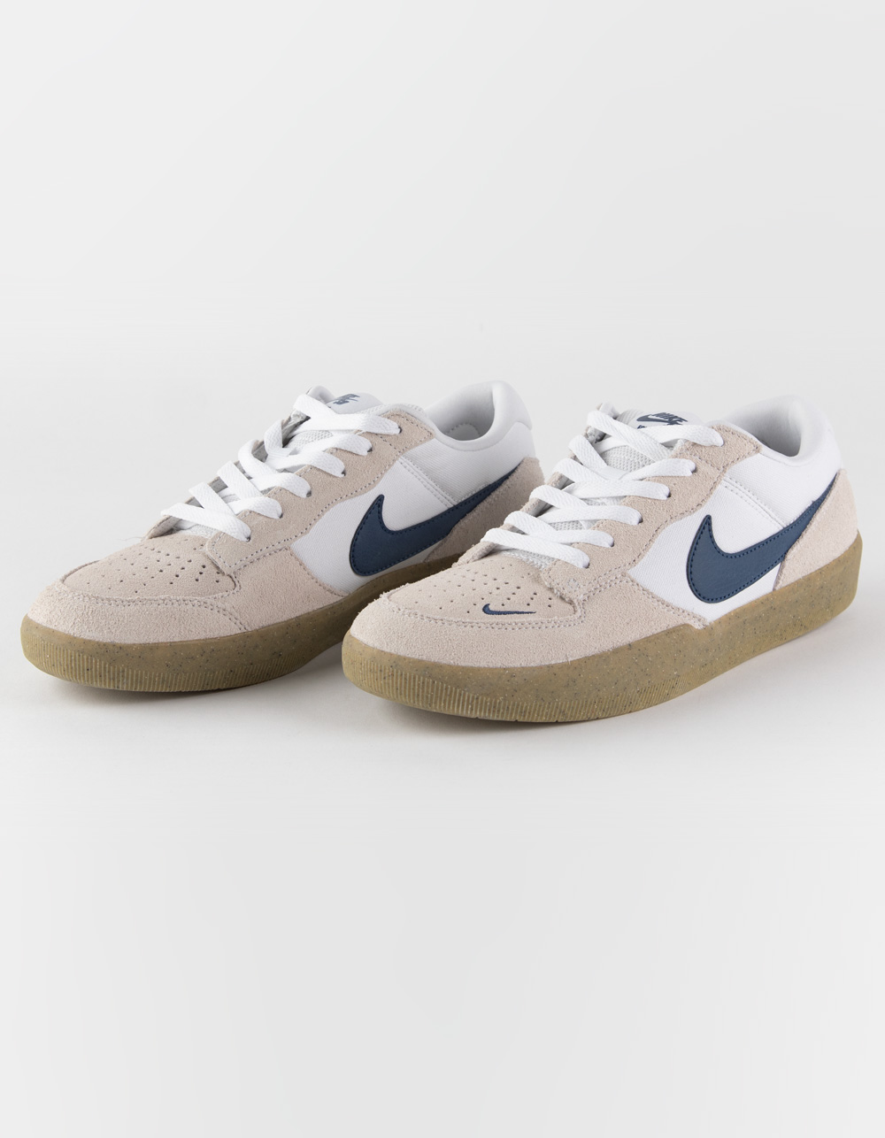 NIKE Force 58 Skate Shoes - WHT/NVY |