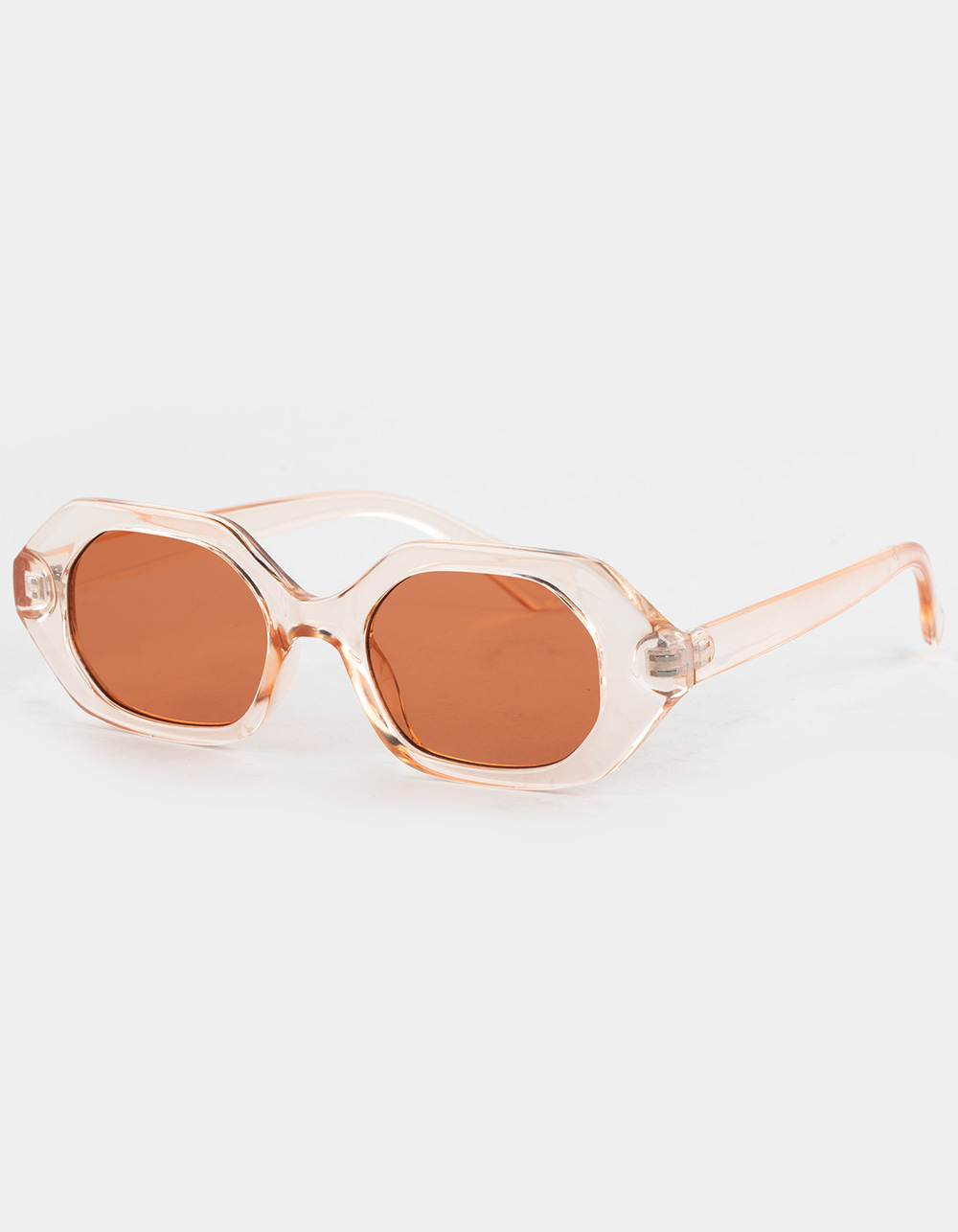 RSQ Translucent Hexagon Plastic Sunglasses