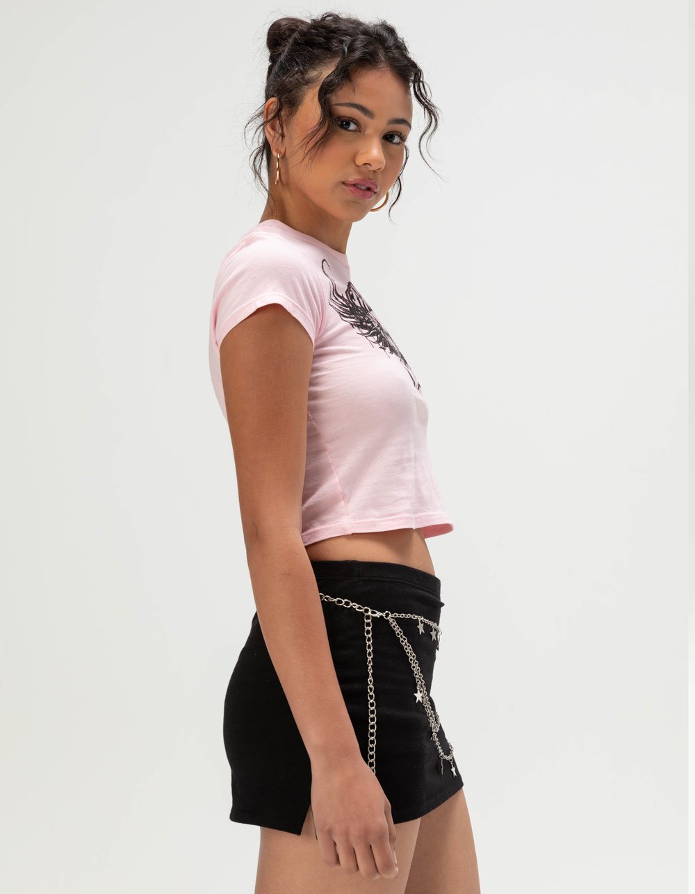 METAL MULISHA Bad Womens Baby Tee - PINK