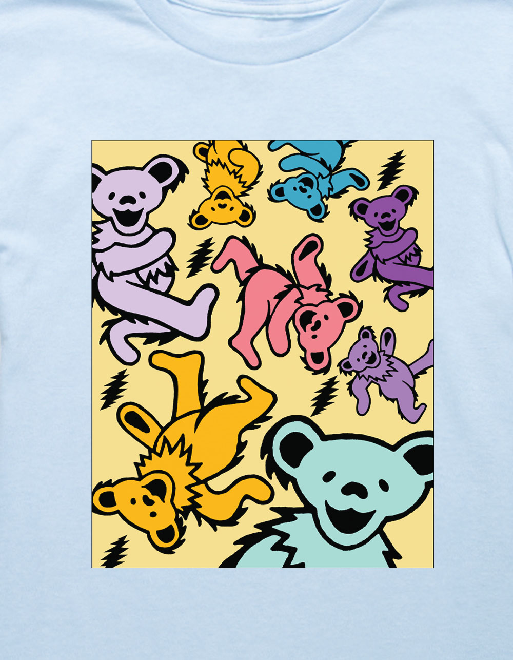 GRATEFUL DEAD Bears And Bolts Unisex Kids Tee - LIGHT BLUE
