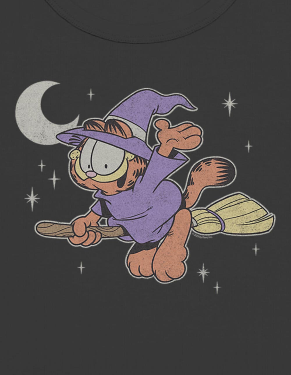 GARFIELD Witch Costume Womens Baby Tee - BLACK
