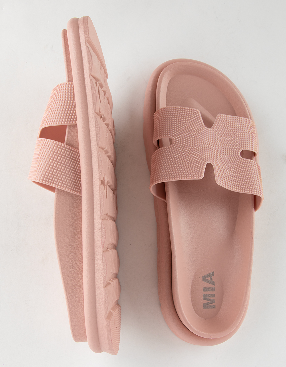 MIA Bertini Womens Slide Sandals - BLUSH