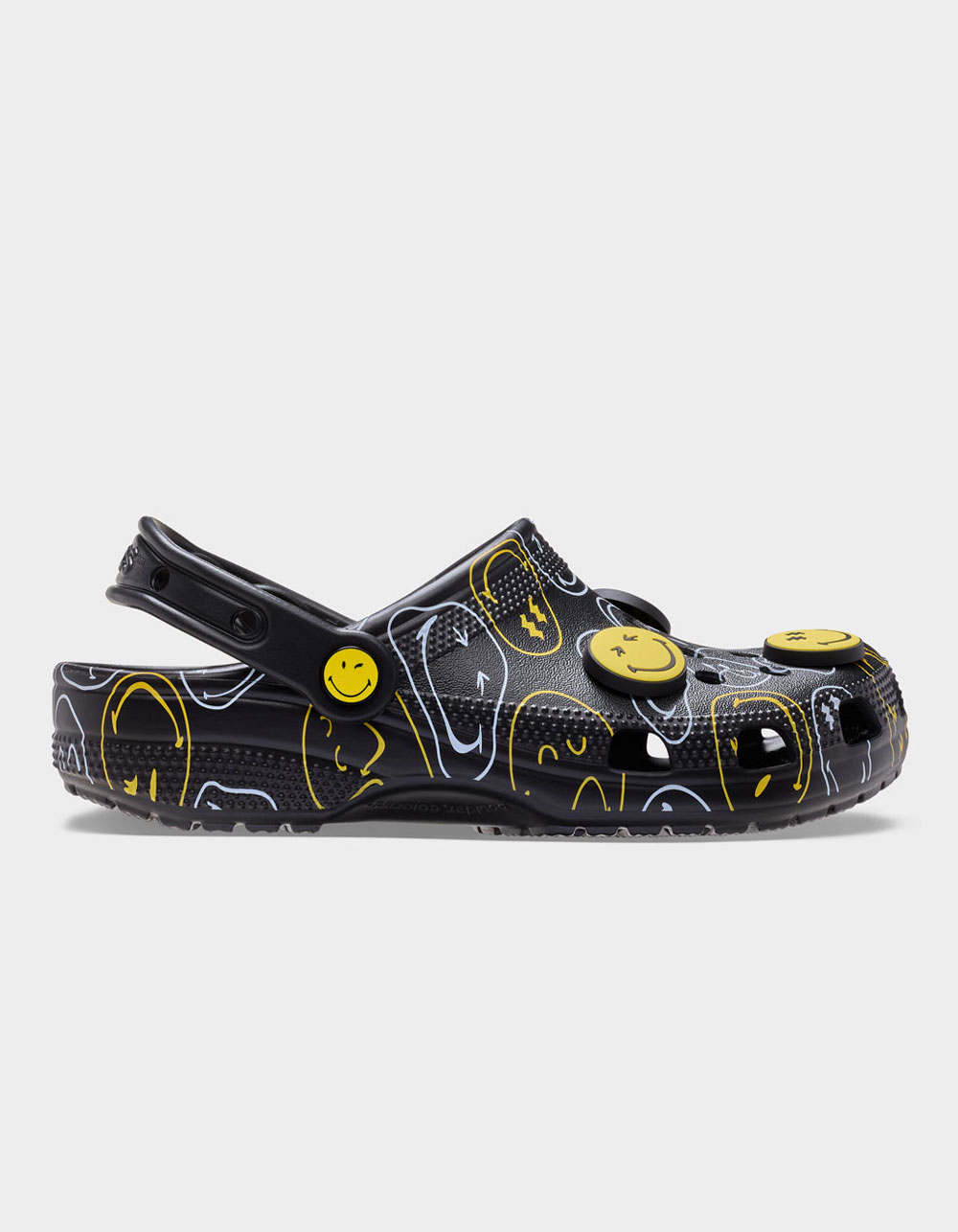 CROCS x SmileyWorld® Smiley Classic Clogs - BLACK/YELLOW