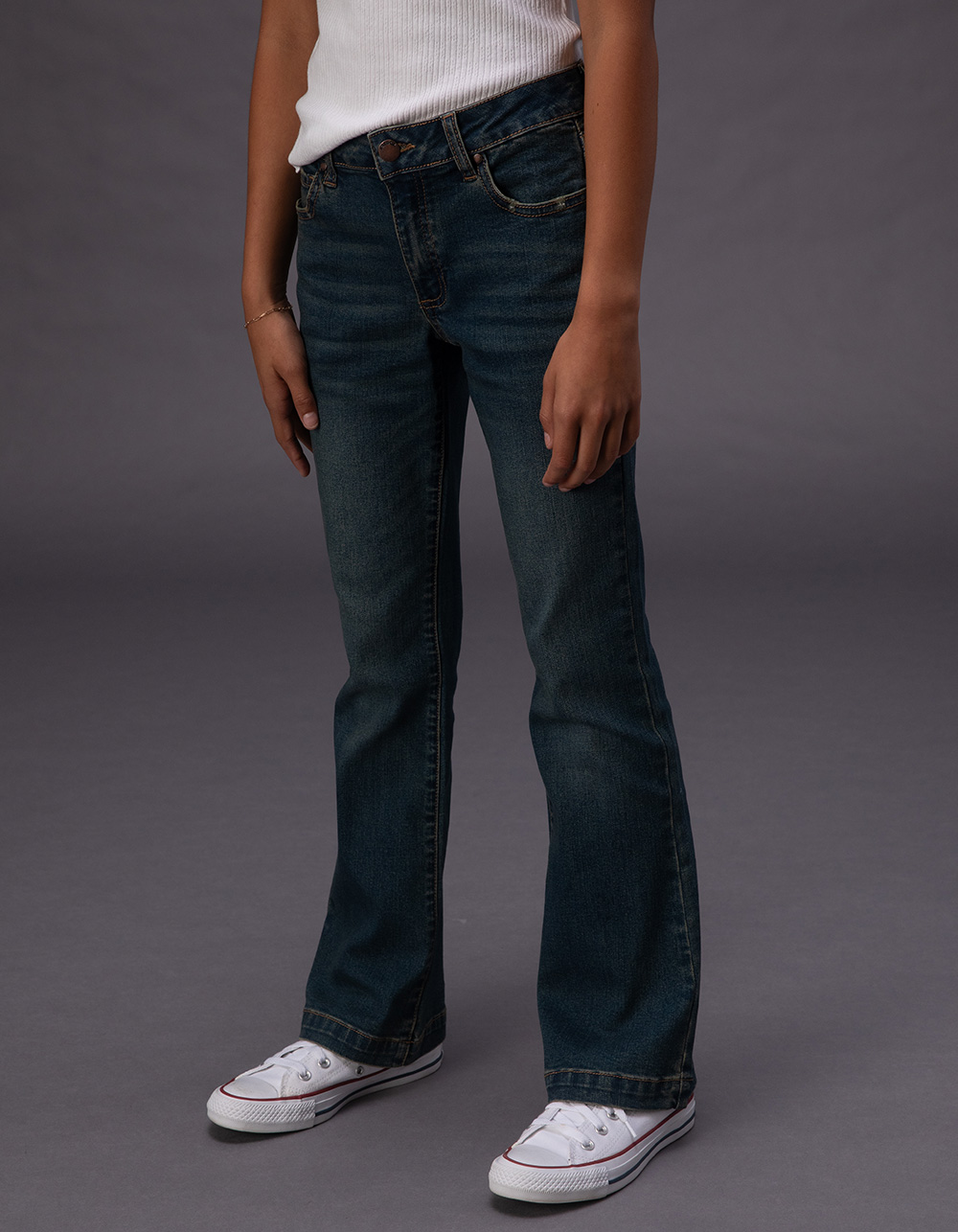RSQ Girls Low Rise Flare Jeans - Dark Wash