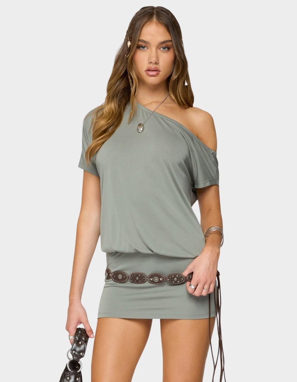EDIKTED Sevie Off Shoulder Mini Dress