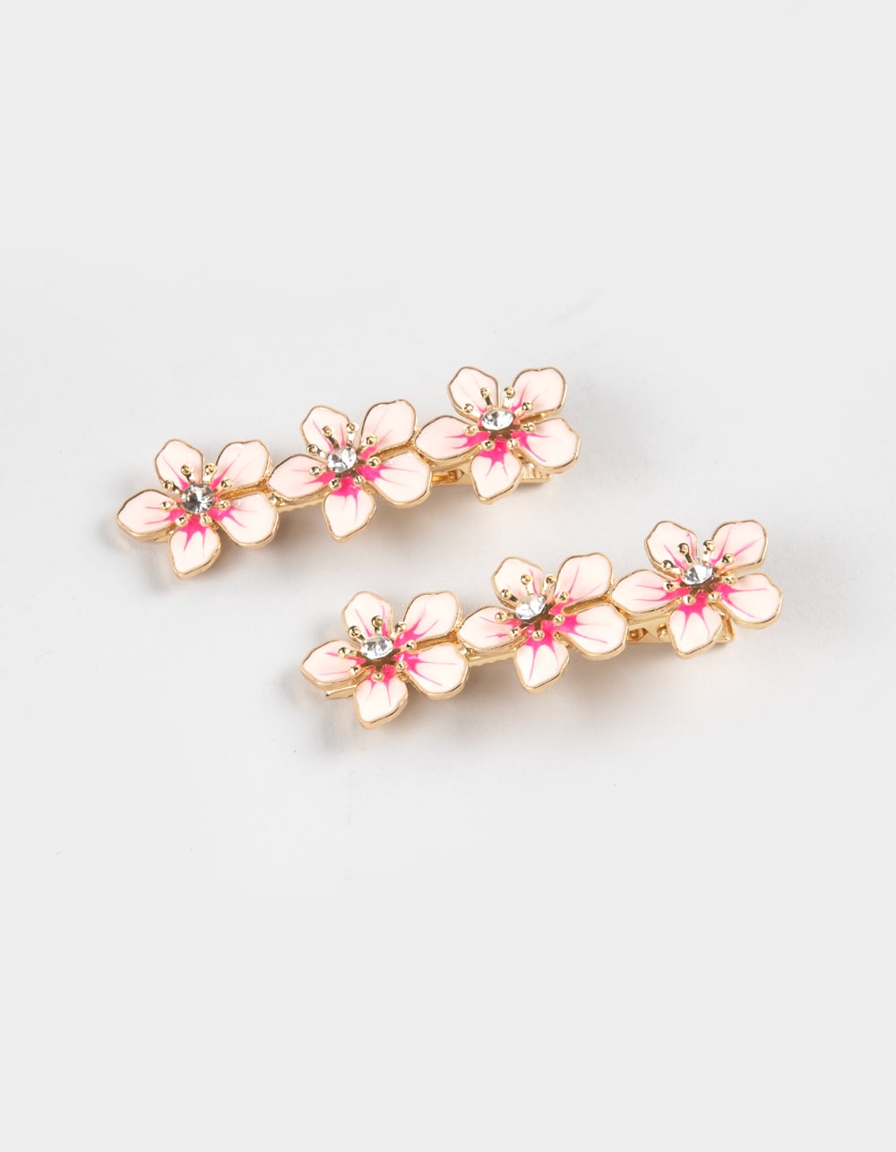 FULL TILT 2 Pack Painted Cherry Blossom Clips - PINK