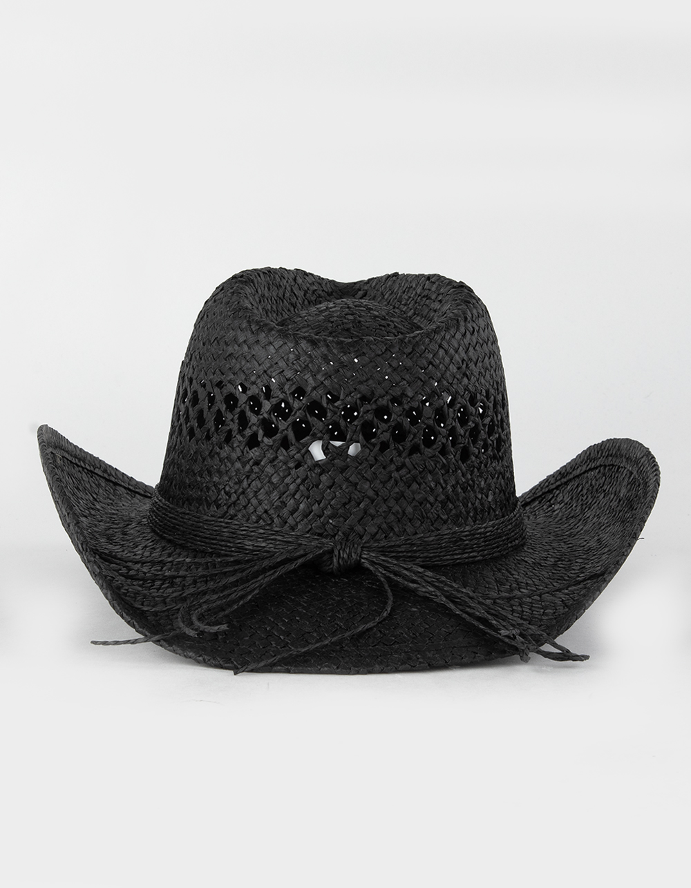 Straw String Trim Womens Cowboy Hat BLACK Tillys