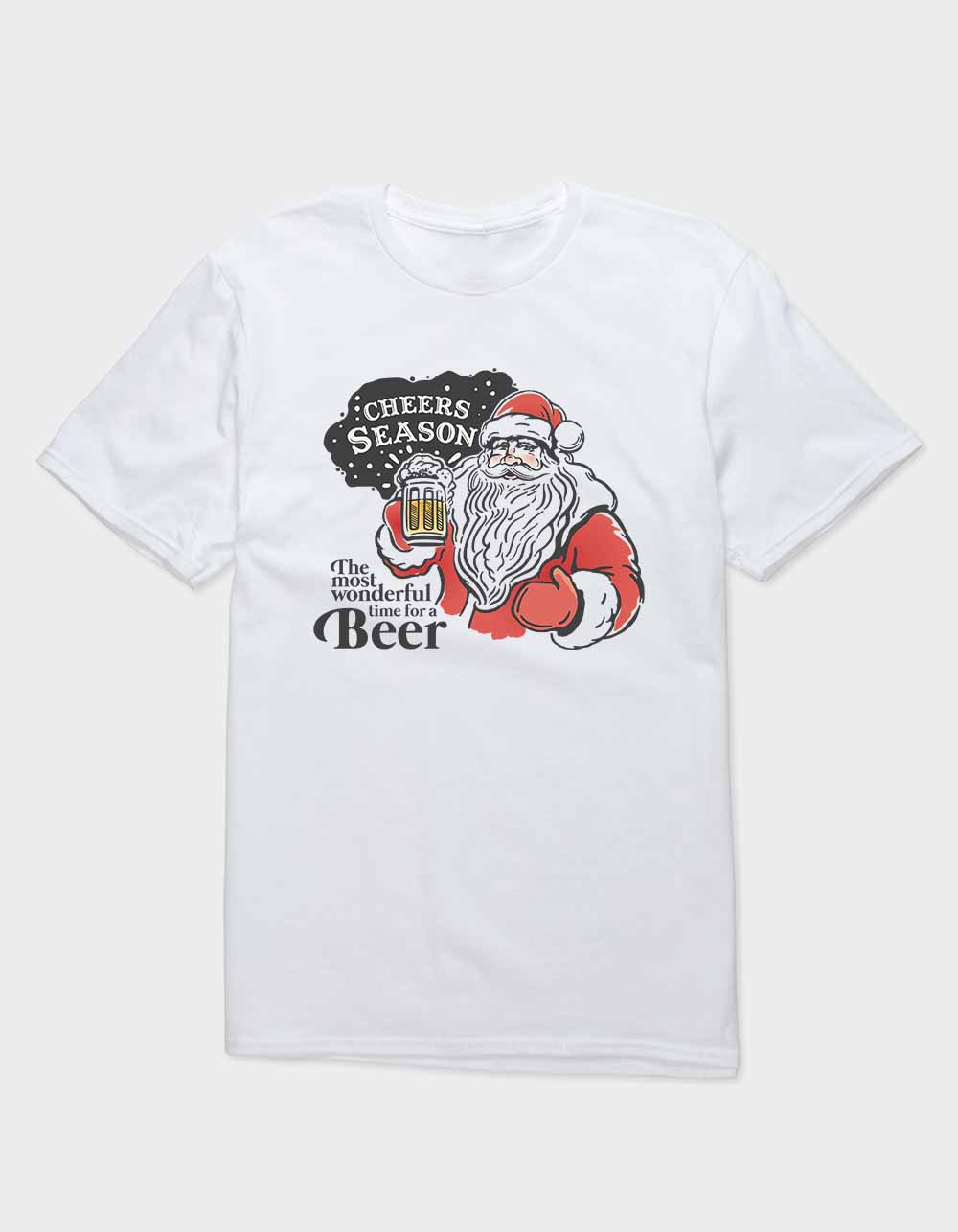 CHEERS SEASON Time For A Beer Unisex Tee - WHITE
