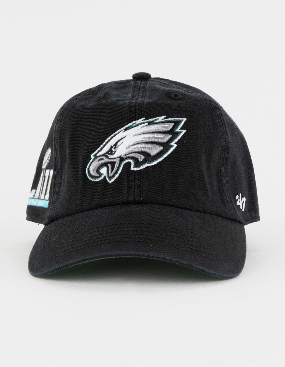 Men's '47 Black Philadelphia Eagles Sure Shot Franchise Fitted Hat Size: Small