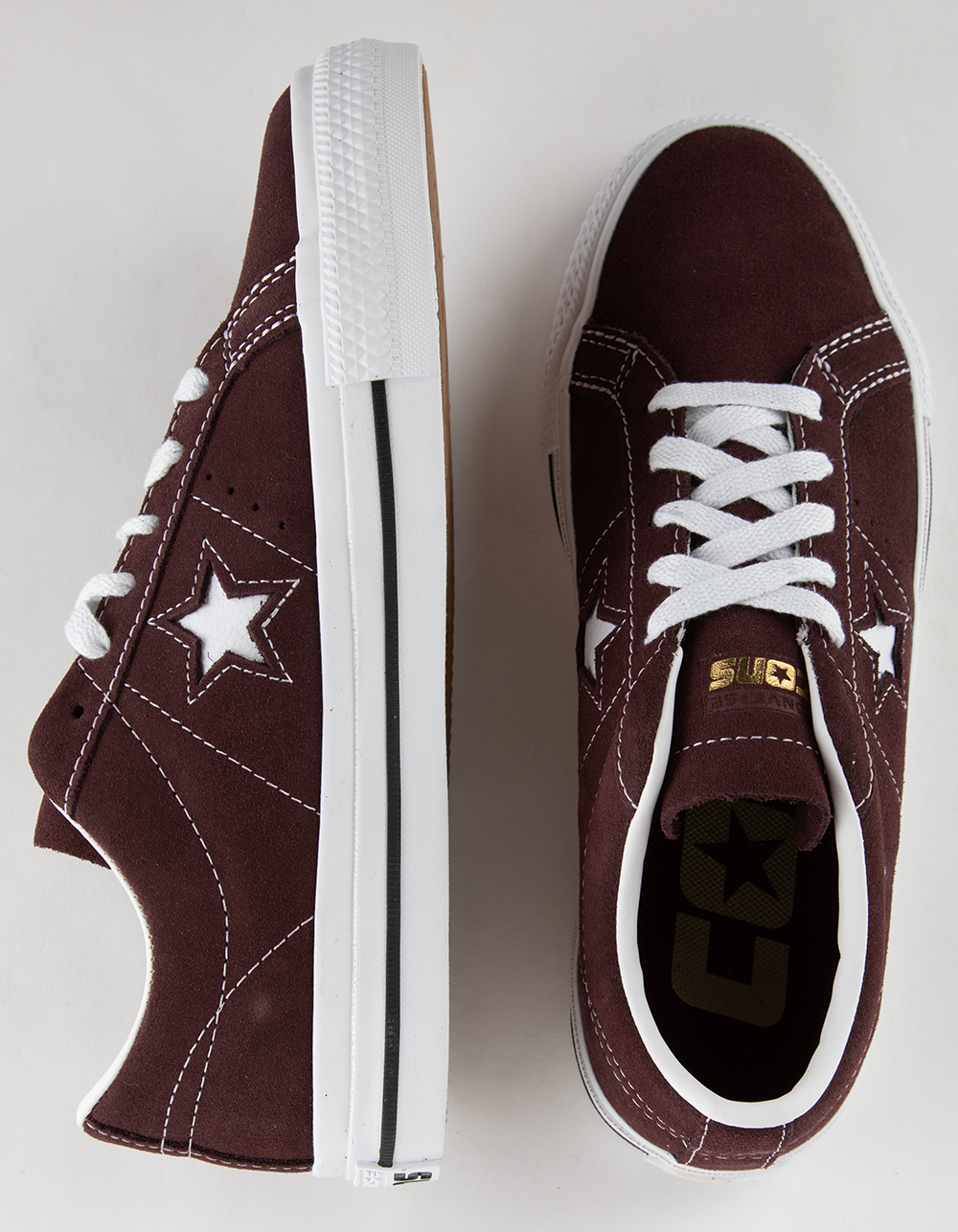 CONVERSE Cons One Star Pro Shoes - BROWN/WHITE