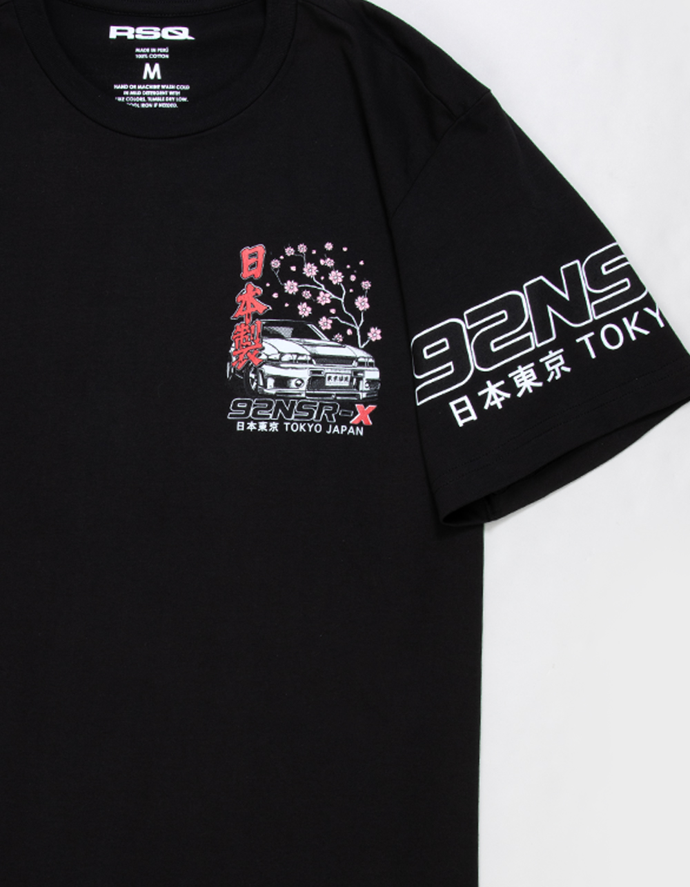 RSQ Mens Tokyo Race Tee - BLACK