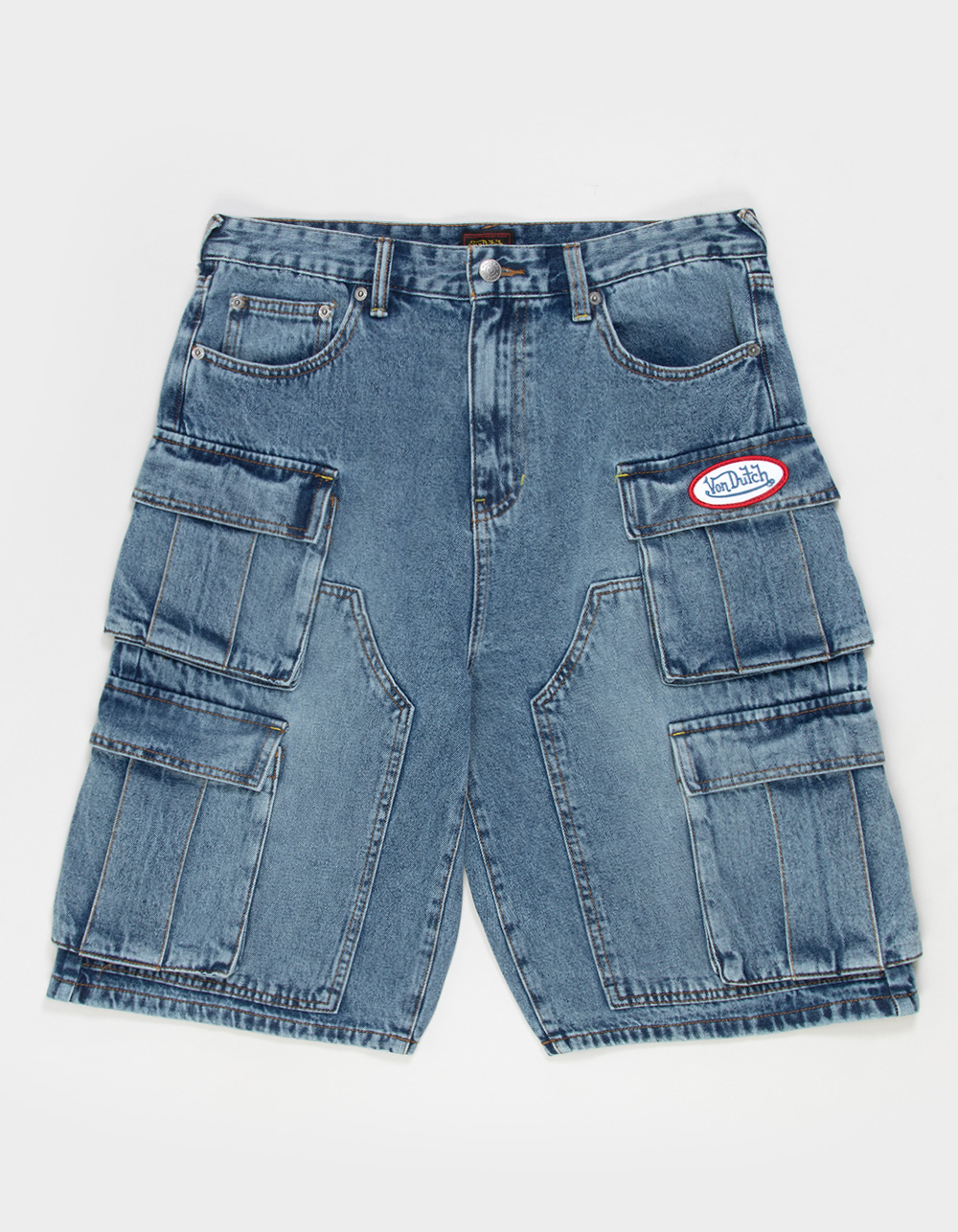 VON DUTCH Mens Cargo Jorts - MEDIUM WASH | Tillys