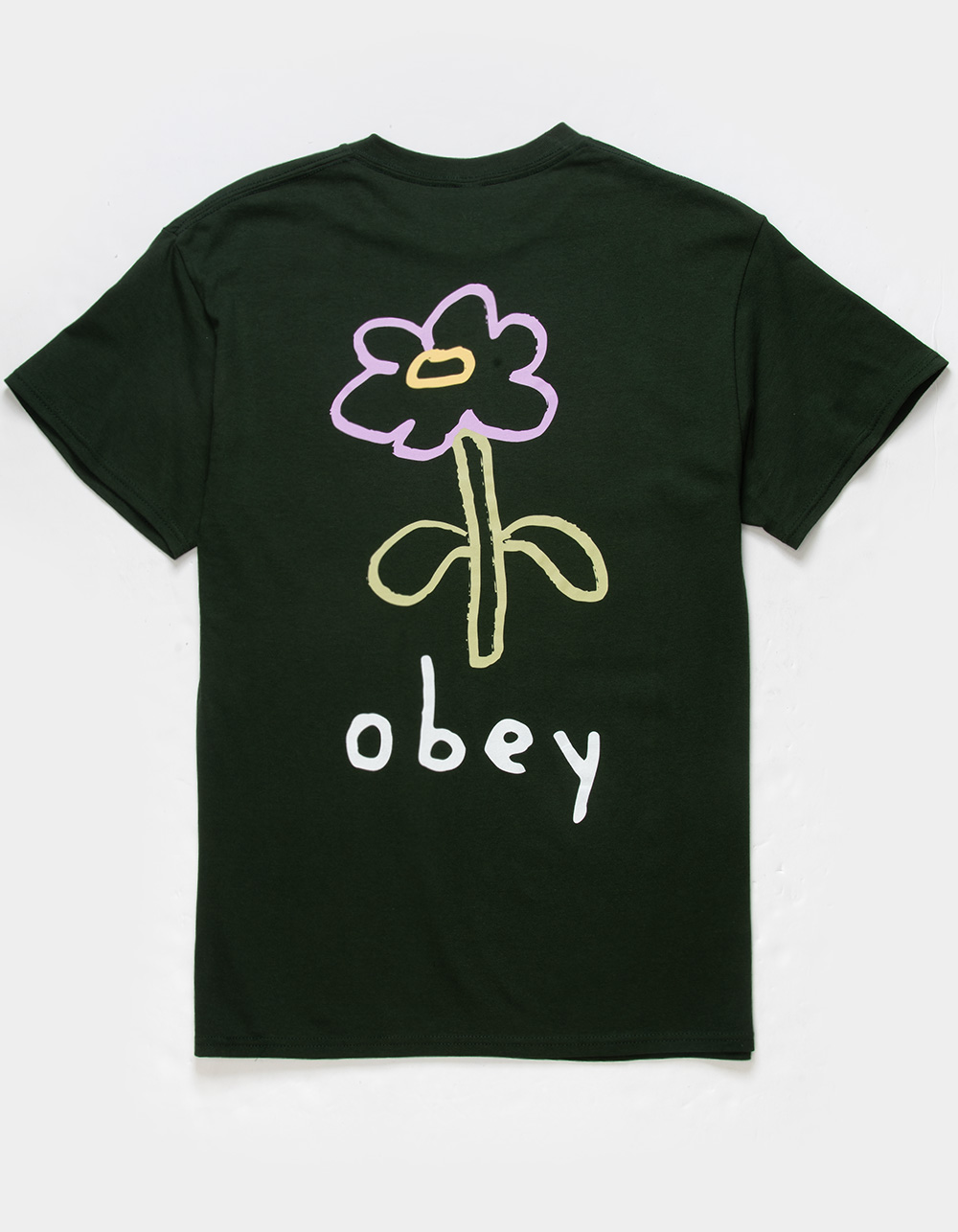 OBEY Cartoon Flower 2 Mens Tee - FOREST | Tillys