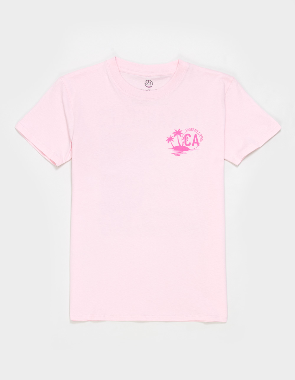 DISTANT LOCAL Los Angeles Girls Boyfriend Tee - PINK