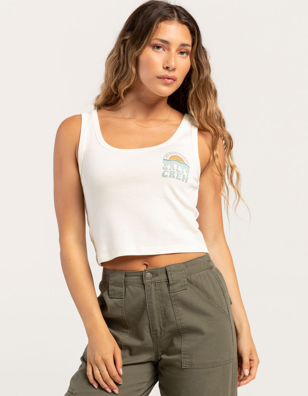 SALTY CREW Sundown Womens Tank Top - OFF WHITE