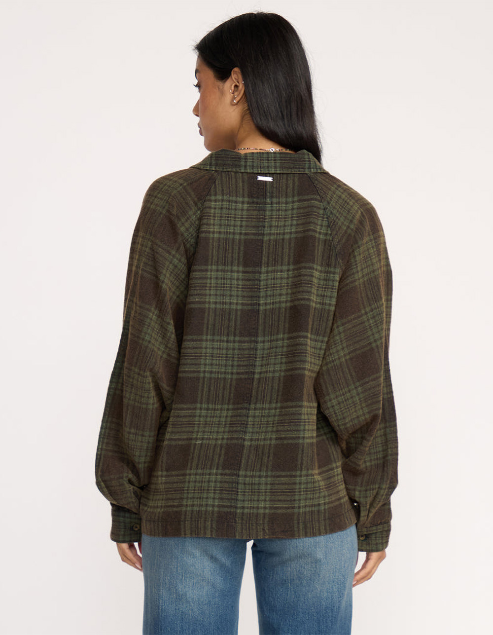 BILLABONG Coastal Breeze Womens Oversized Flannel - WASHED BLACK