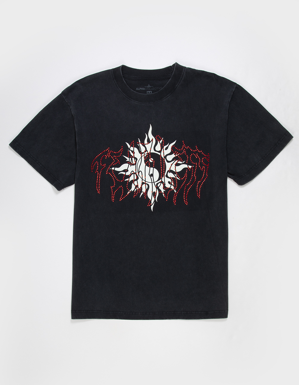 ALPHA COLLECTIVE Fearless Mens Boxy Tee - WASHED BLACK