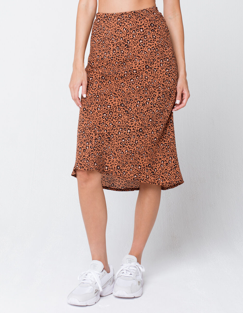 SKY AND SPARROW Leopard Midi Skirt image number 2