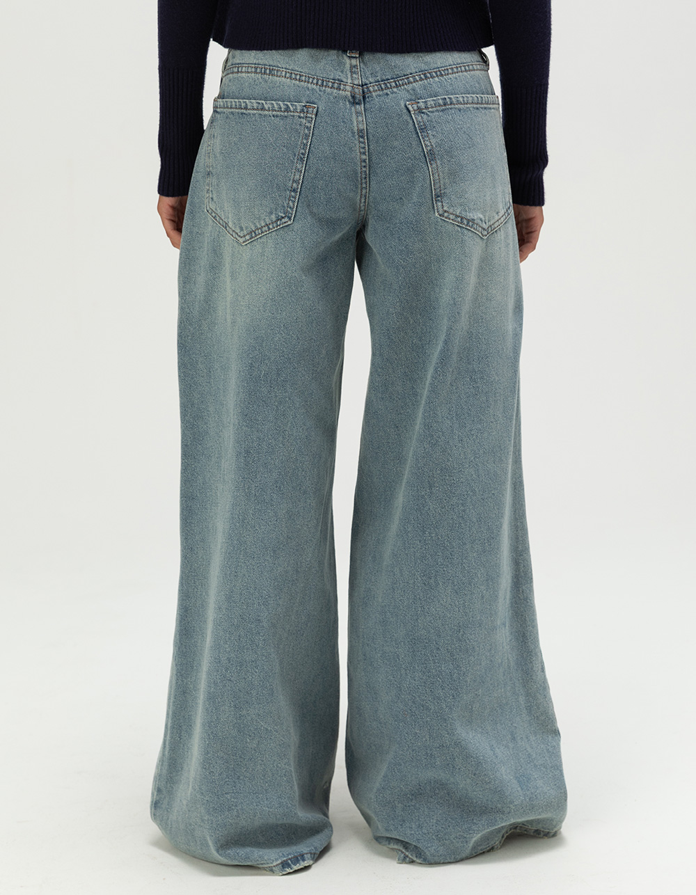 RSQ Womens Low Rise Baggy Jeans - TINTED DENIM