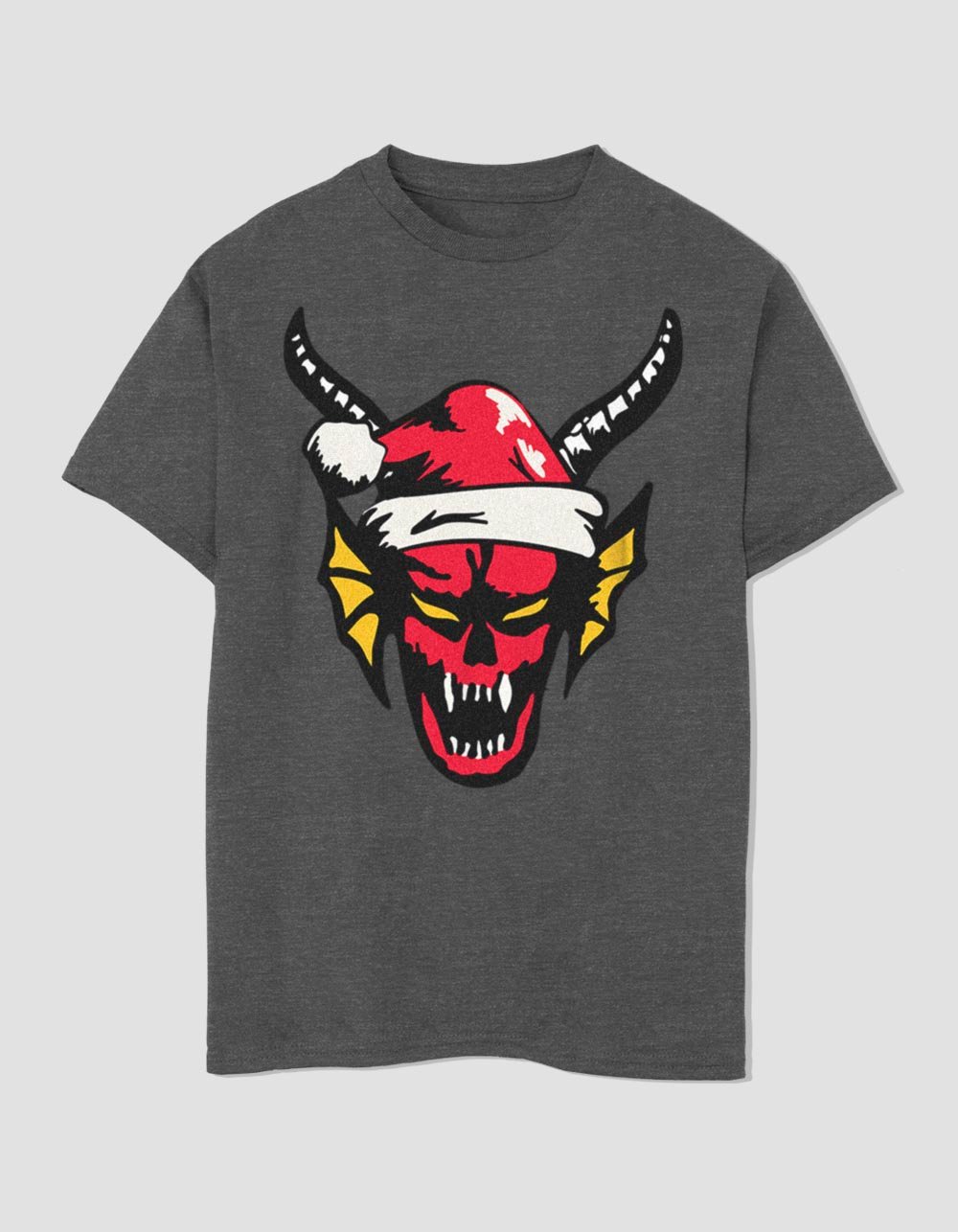 STRANGER THINGS Christmas Club Unisex Kids Tee - CHARCOAL
