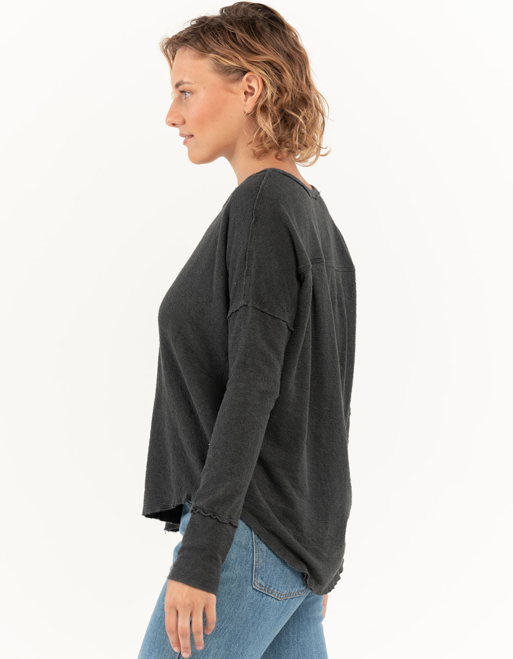 BILLABONG New Anyday Womens Henley Top OFFBLACK Tillys